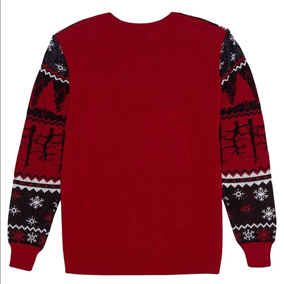 NWT Stranger Things Ugly Christmas Reversible Unisex Sweater Size Large - Picture 8 of 8